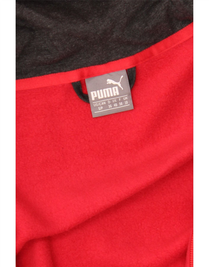 PUMA Damen Zip Hoodie Pullover UK 10 Small Rot