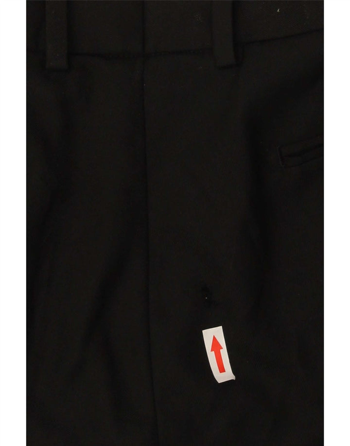 Marks & Spencer Herren-Anzughose mit passgenauer Passform, W38 L31, schwarze Wolle