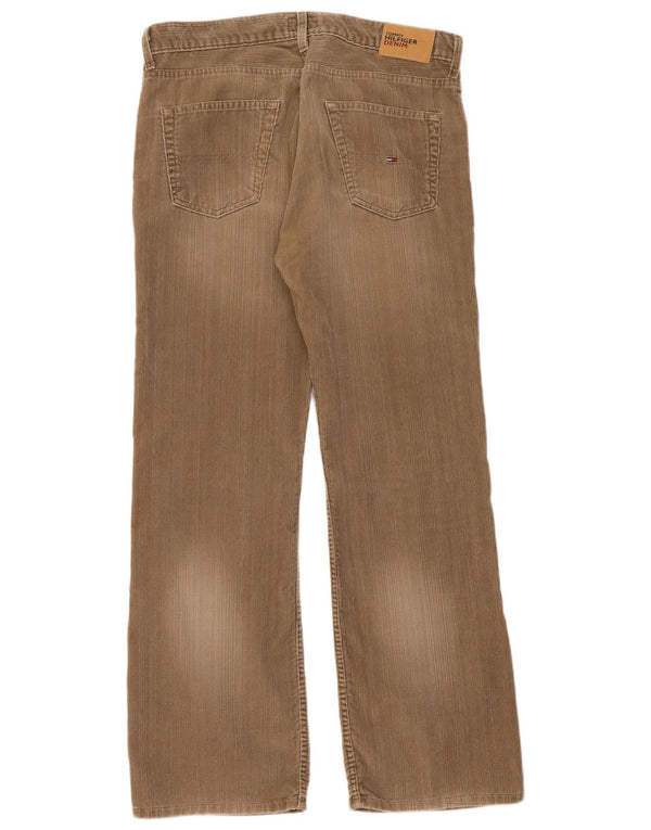 Tommy Hilfiger Damen Bootcut-Cordhose W34 L32 Beige Baumwolle