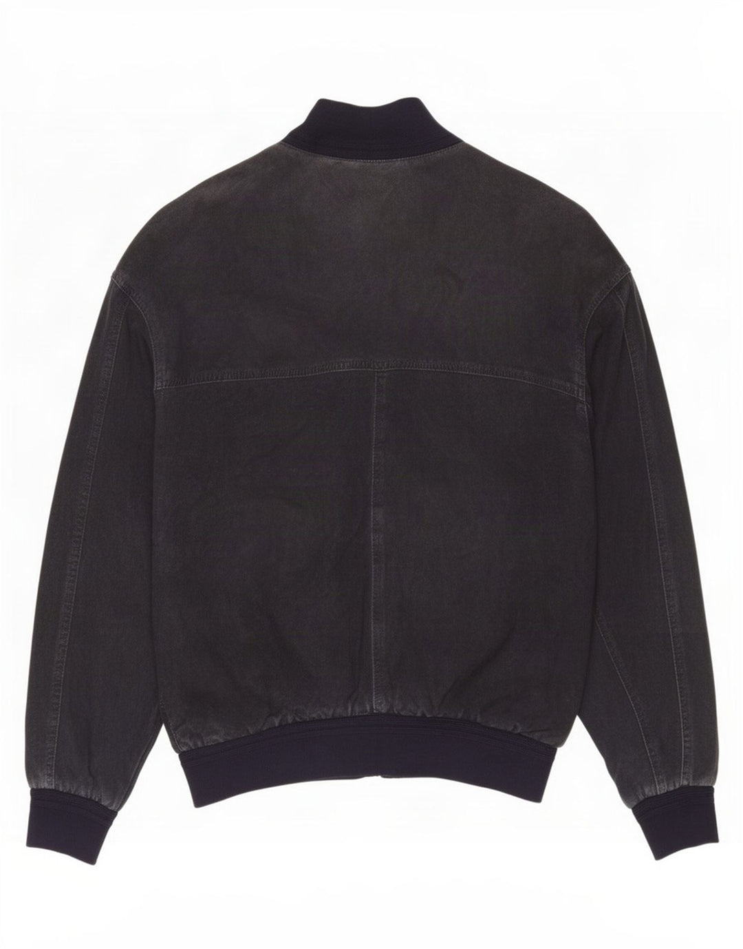 Max Wildleder-Bomberjacke für Herren, UK 38, mittelmarineblaues Leder
