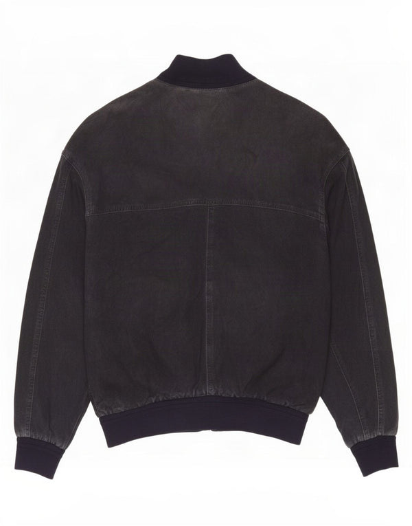 Max Wildleder-Bomberjacke für Herren, UK 38, mittelmarineblaues Leder
