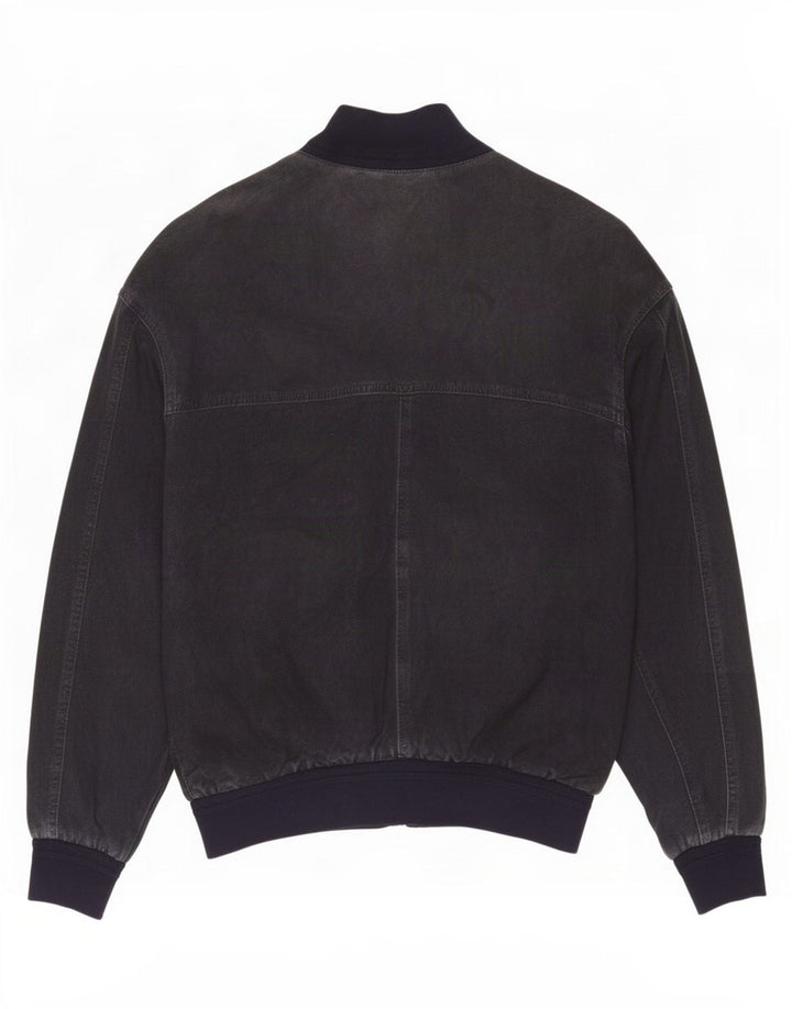 Max Wildleder-Bomberjacke für Herren, UK 38, mittelmarineblaues Leder