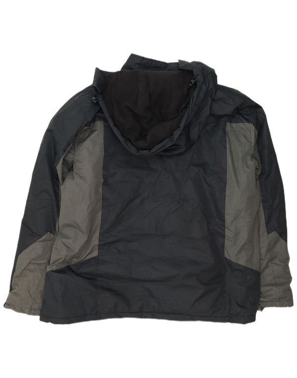 Mountain Warehouse Herren-Skijacke mit Kapuze, UK 48 4XL, Schwarz, Farbblock