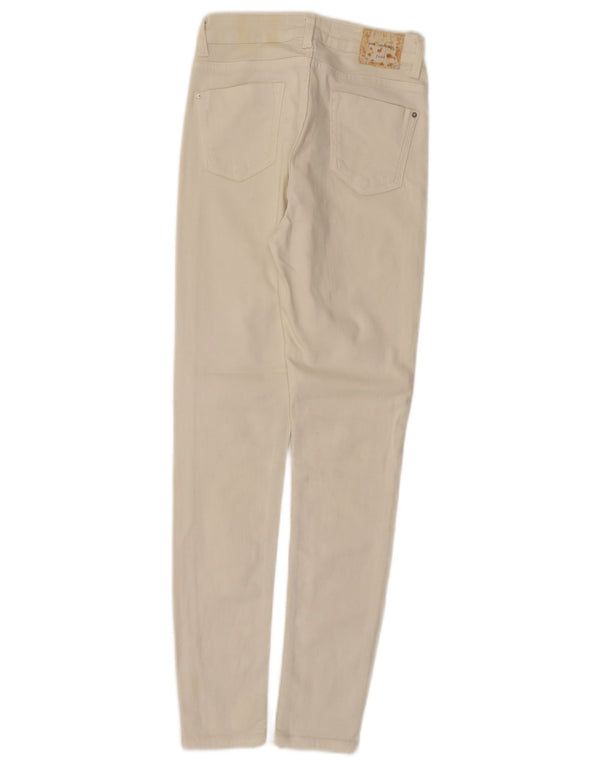Zara Damen Skinny Jeans EU 34 2XS W24 L28 Weiße Baumwolle