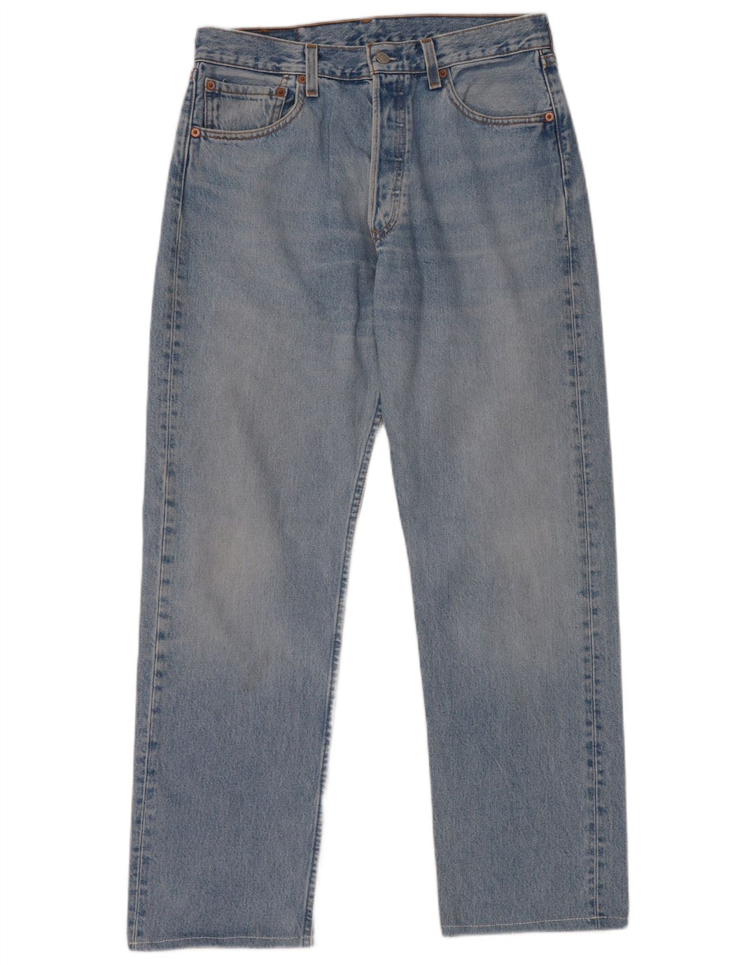 LEVI'S Herren 501 Straight Jeans W33 L29 Blaue Baumwolle