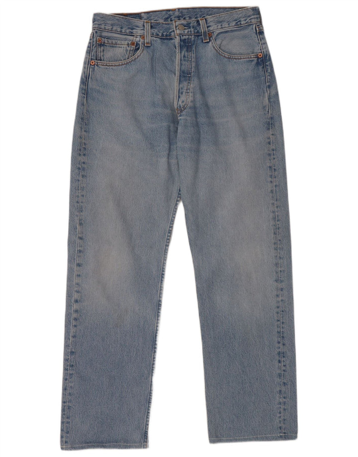 LEVI'S Herren 501 Straight Jeans W33 L29 Blaue Baumwolle