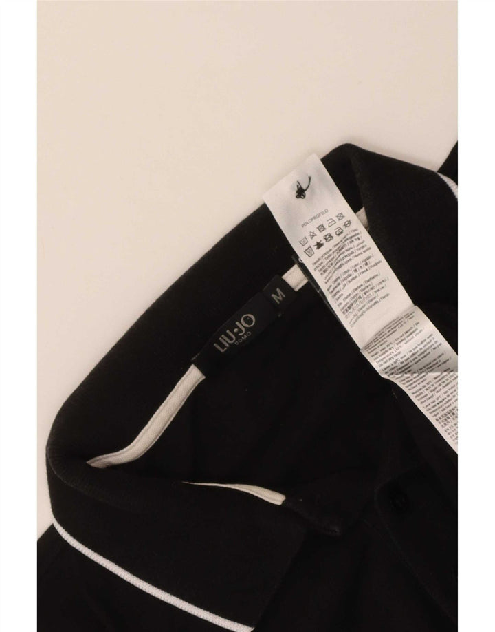 Liu Jo Herren-Poloshirt, mittelschwarz, Baumwolle