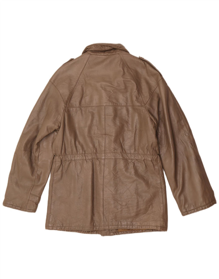 Benini Damen Militärlederjacke IT 48 XL Grau