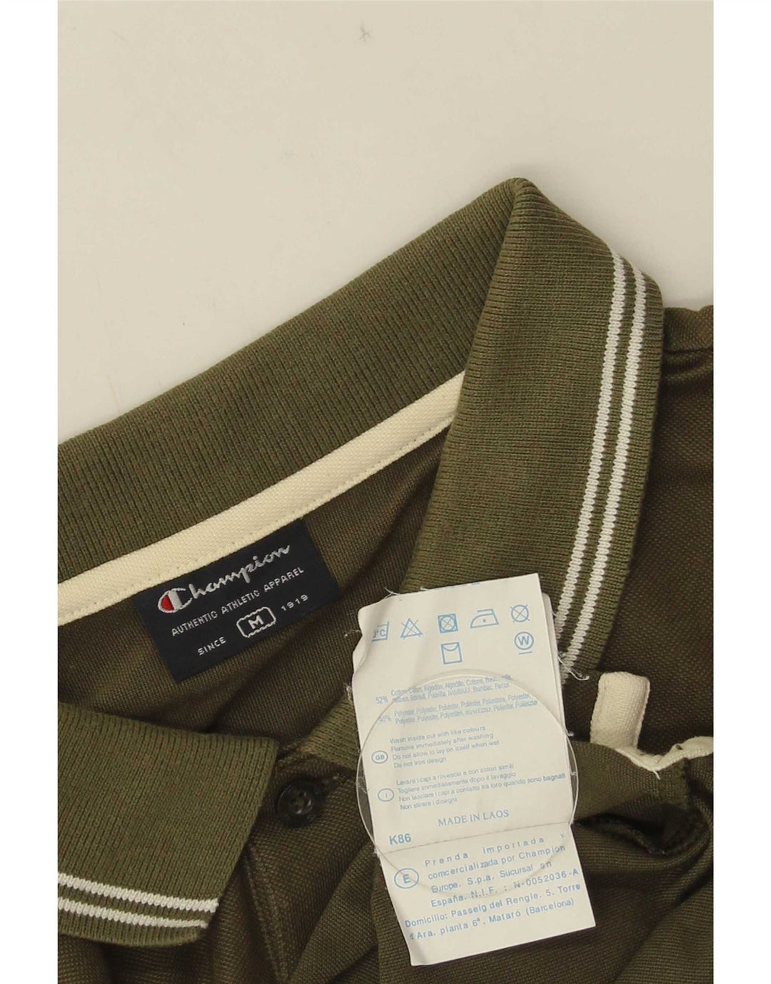 Champion Herren-Poloshirt aus mittelgrüner Baumwolle