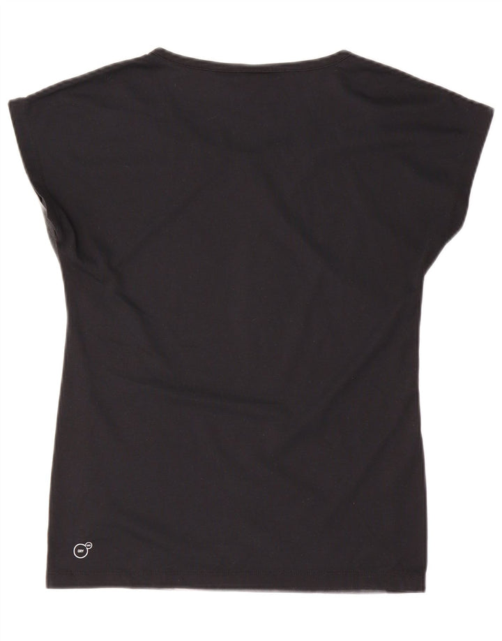 PUMA Womens Graphic T-Shirt Top UK 10 Small Black Geometric