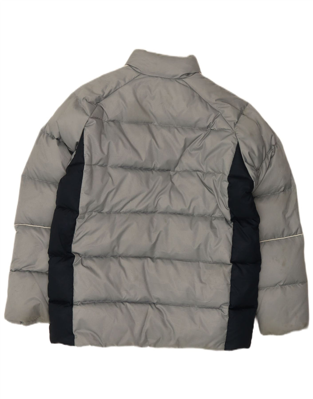 Adidas Herren Loose Fit Wattierte Jacke UK 36 Small Grau Colourblock Polyester