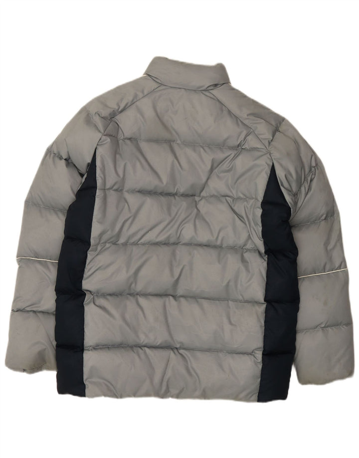 Adidas Herren Loose Fit Wattierte Jacke UK 36 Small Grau Colourblock Polyester