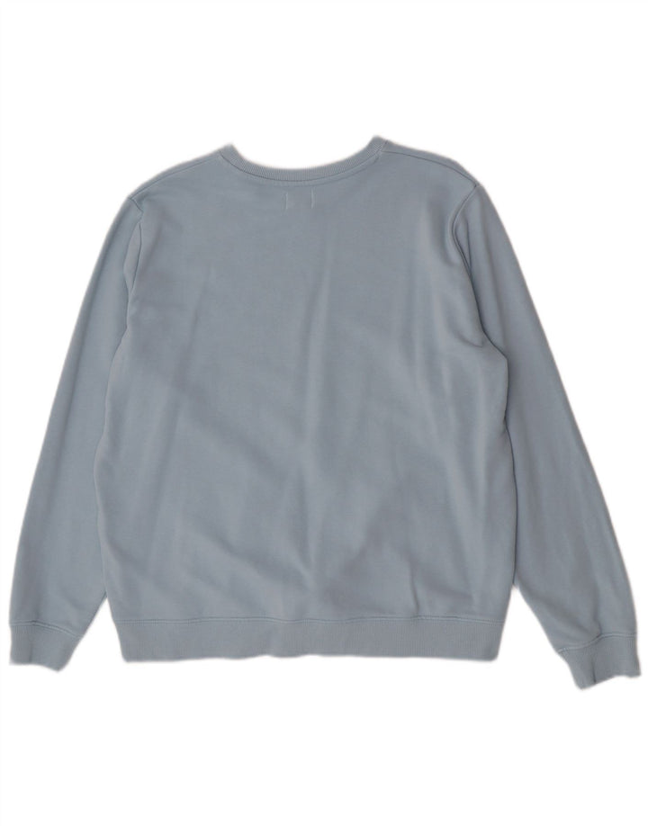 Wrangler Womens Graphic Sweatshirt Pullover UK 16 Large Blaue Baumwolle