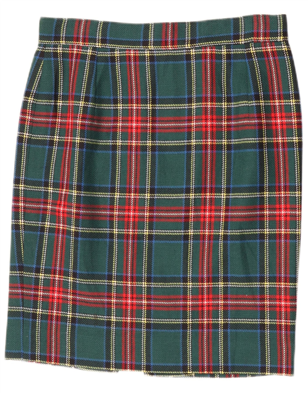 Vintage Damen Bleistiftrock W30 Mittelgrün kariert