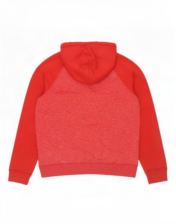 Hollister Herren-Kapuzenpullover mit Grafik, mittelrot gefleckte Baumwolle