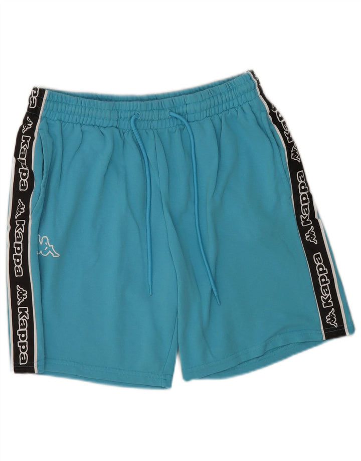 Kappa Herren Graphic Sport Shorts Mittelblaue Colourblock-Baumwolle