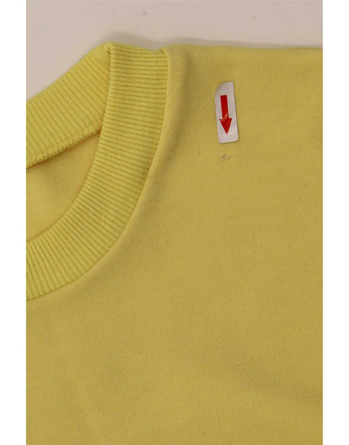 Vintage Herren Sweatshirt Pullover Klein Gelb Farbblock