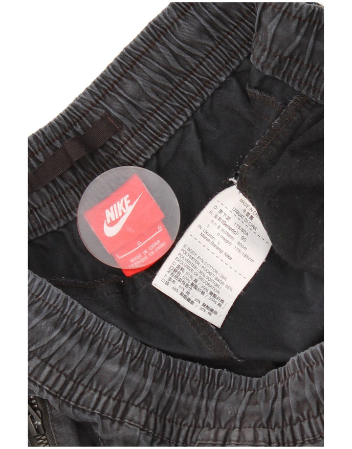 Nike Herren-Trainingshose, Jogginghose, Größe L, Schwarz, Baumwolle