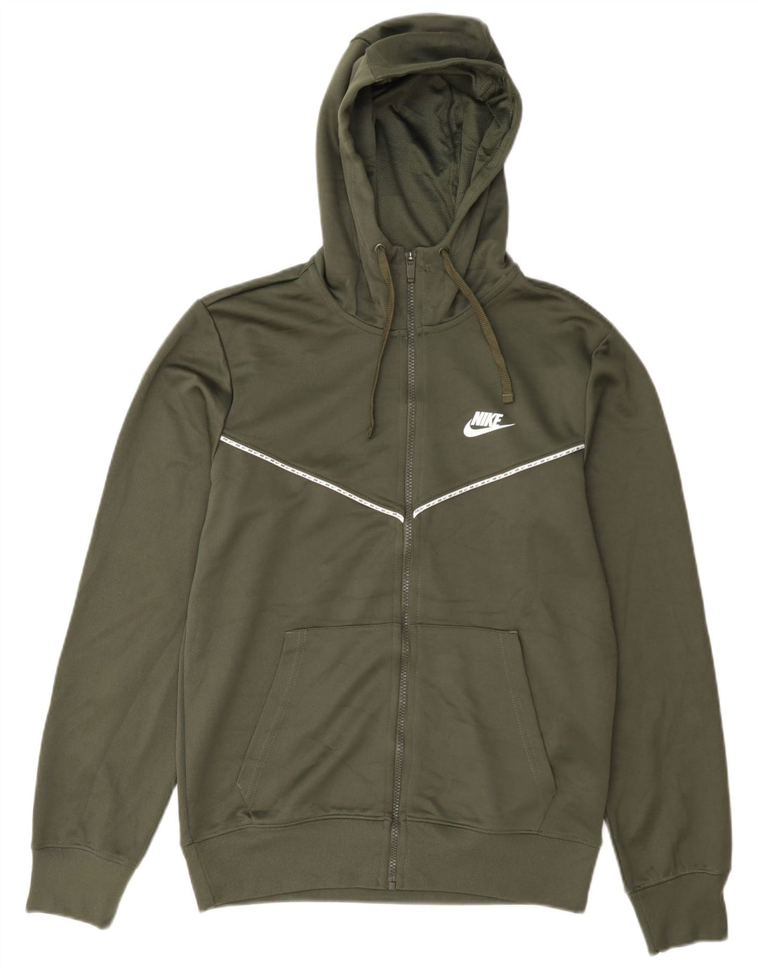 Nike Herren-Kapuzenpullover mit Reißverschluss, klein, grün, Polyester