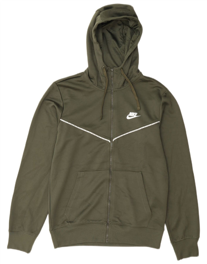 Nike Herren-Kapuzenpullover mit Reißverschluss, klein, grün, Polyester