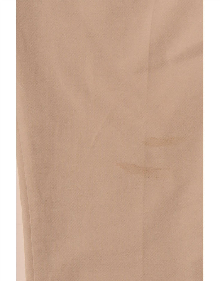 ZARA Damen Tapered Chino-Hose XS W24 L26 Beige Baumwolle