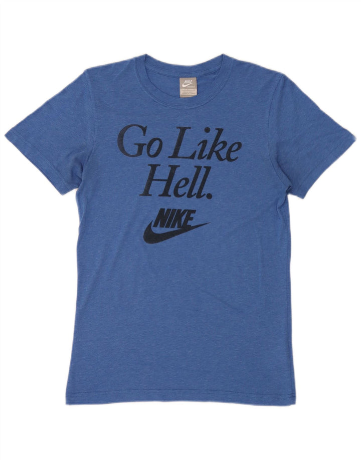 Nike Herren-T-Shirt mit Grafik, Größe S, blau, Polyester