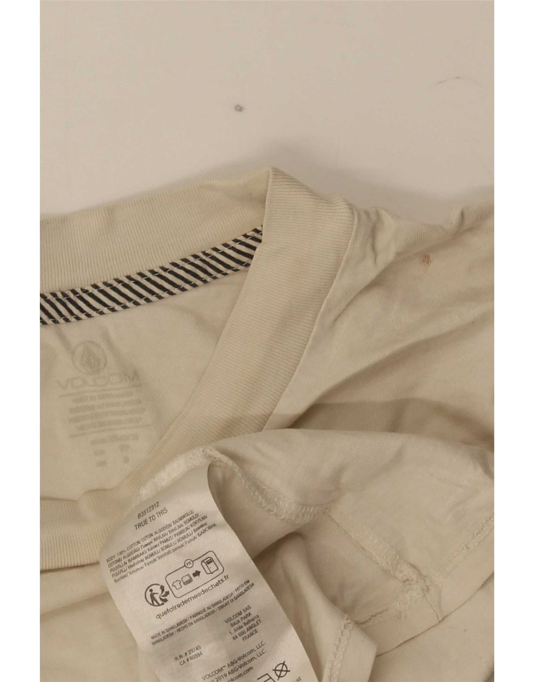 Volcom Herren-T-Shirt mit Grafik, Größe S, Beige, Baumwolle