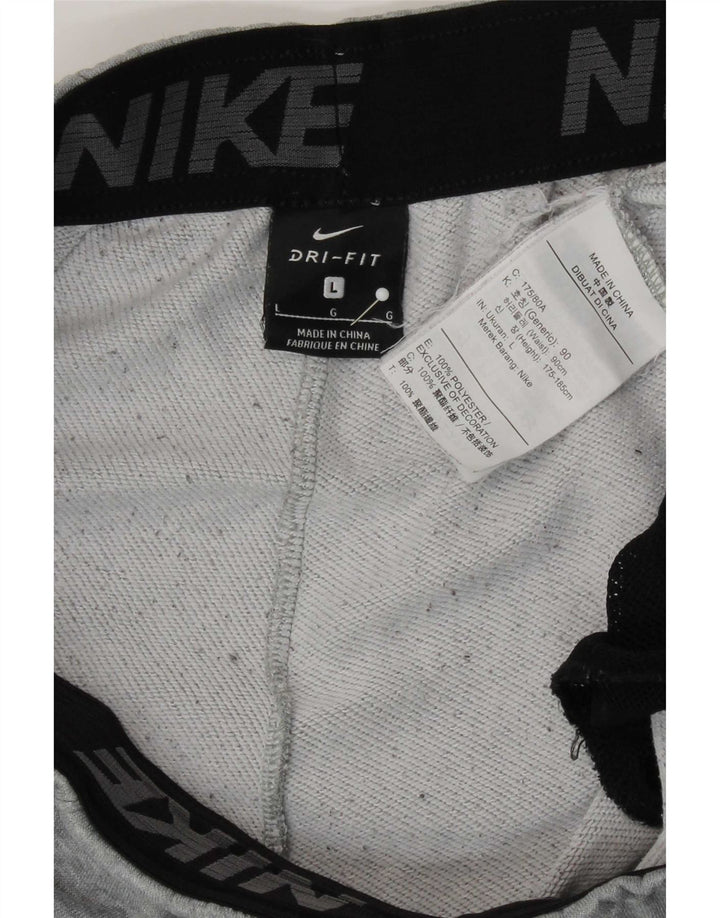 Nike Herren-Trainingsanzug mit Dri-Fit-Grafik, Jogginghose, Größe L, grau, Polyester