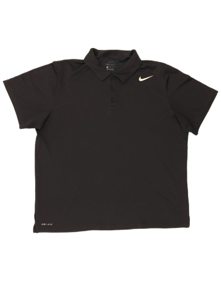 Nike Herren Dri Fit Poloshirt XL Schwarz Polyester
