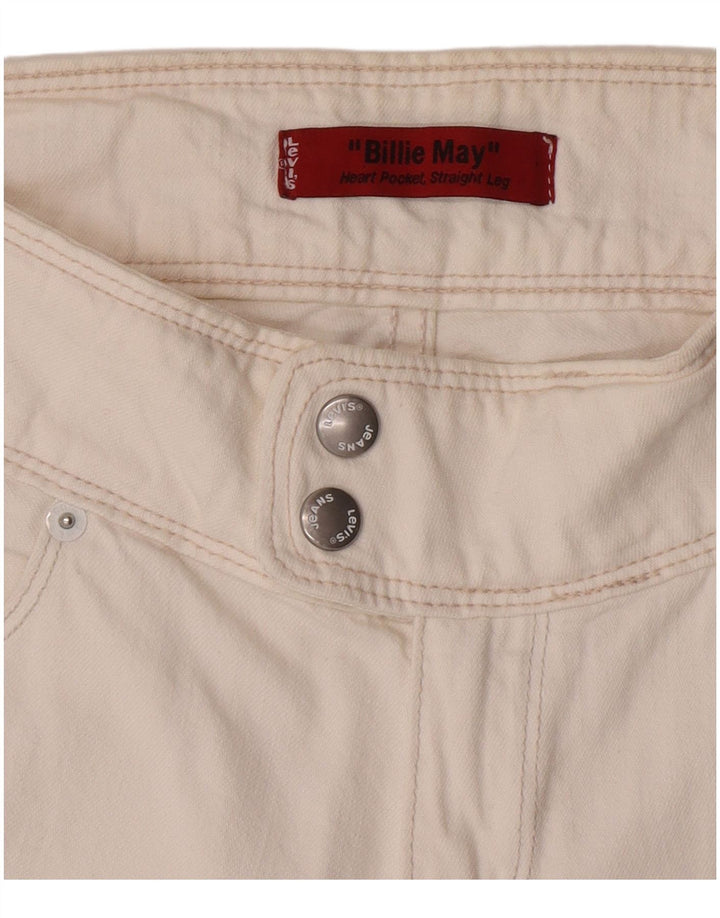 Levi's Damen Billie May Straight Jeans W28 L33 Weiß