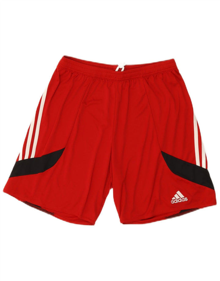 Adidas Herren Climalite Sport Shorts Mittelrotes Colourblock-Polyester
