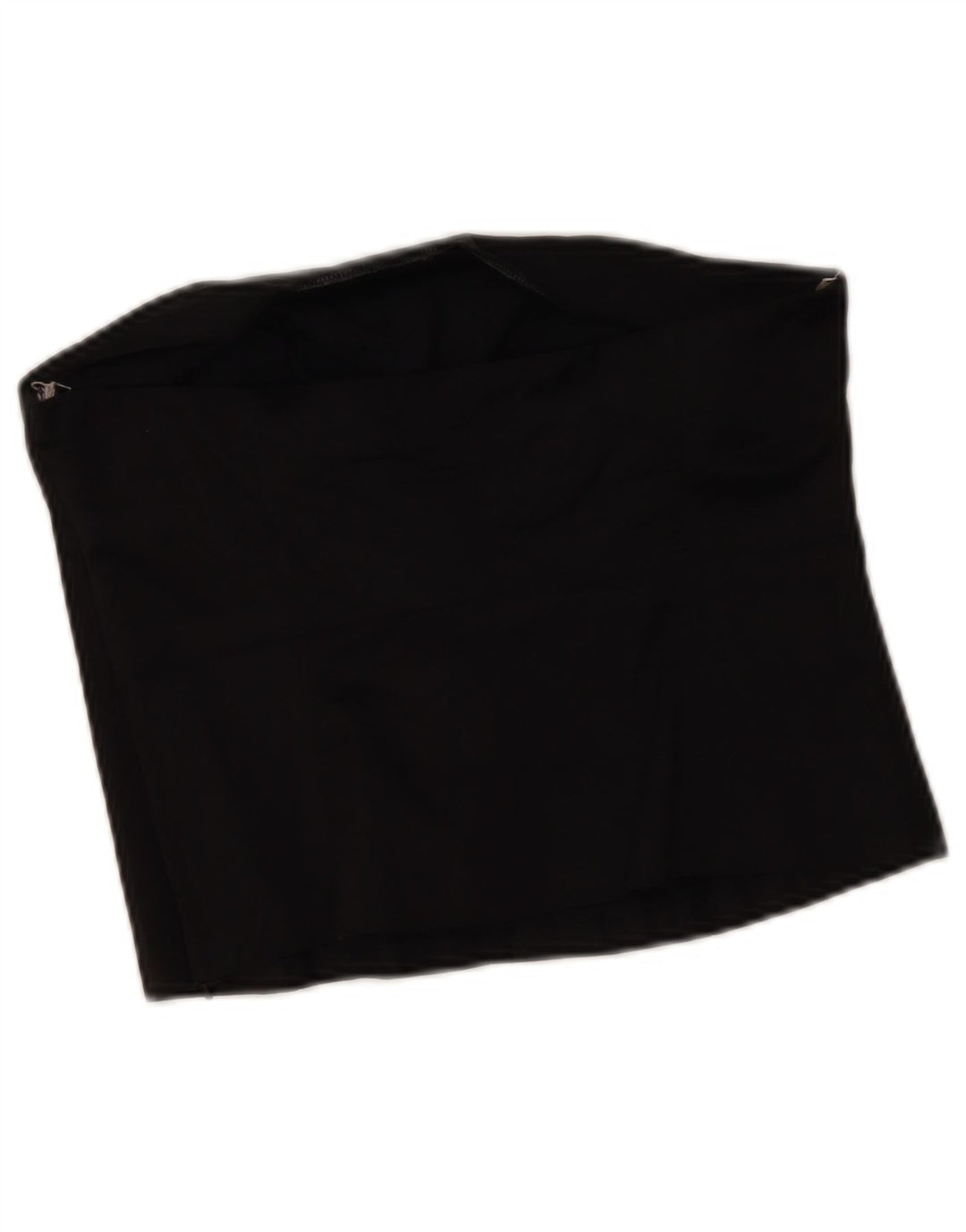 Oasis Damen Crop Trägerloses Top UK 12 Medium Schwarz Baumwolle