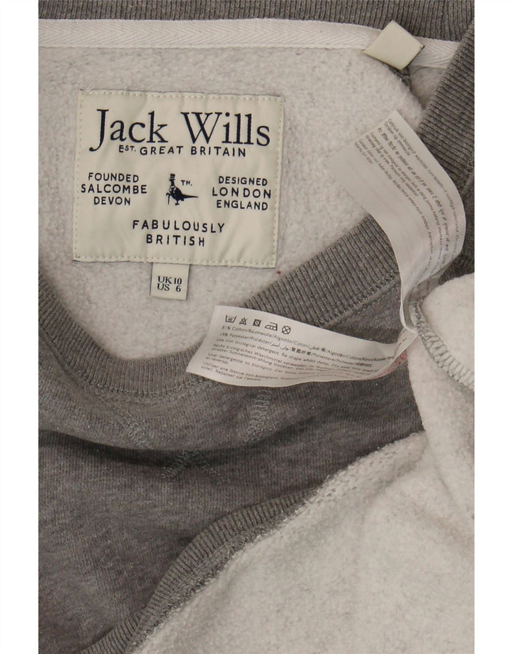 Jack Wills Damen-Sweatshirt in Übergröße, Größe S, Grau, Baumwolle
