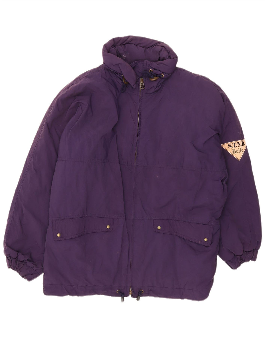 Belfe Damen Übergroßer gepolsterter Mantel UK 12 Medium Purple Nylon