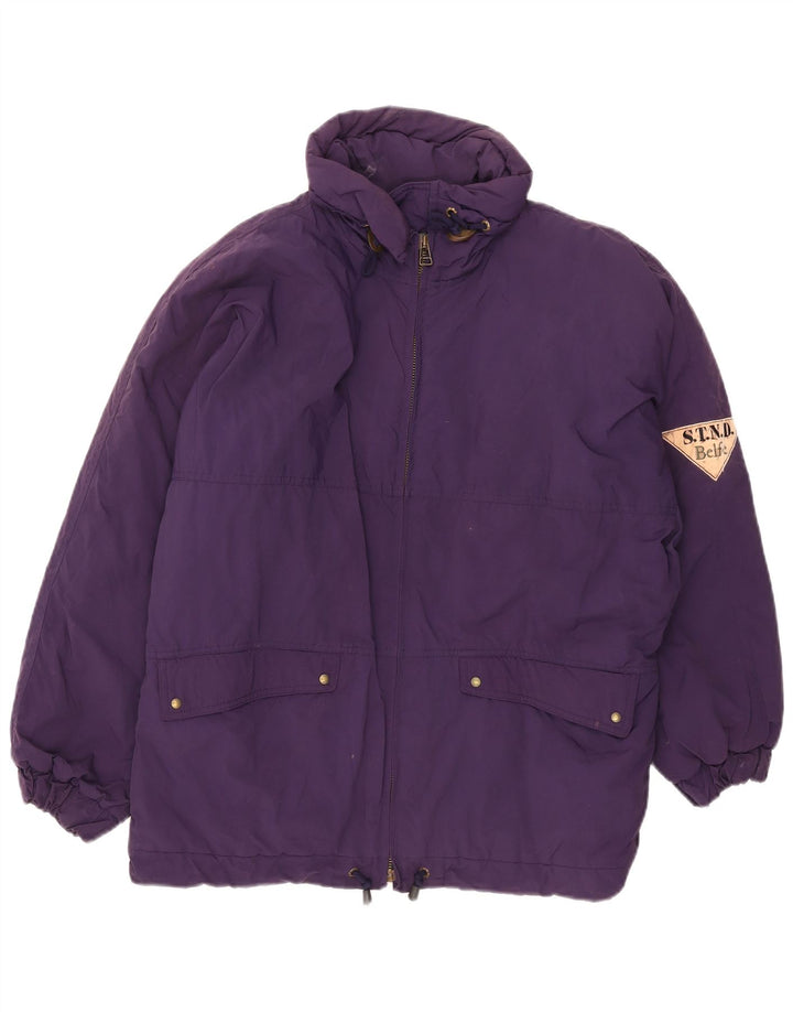 Belfe Damen Übergroßer gepolsterter Mantel UK 12 Medium Purple Nylon