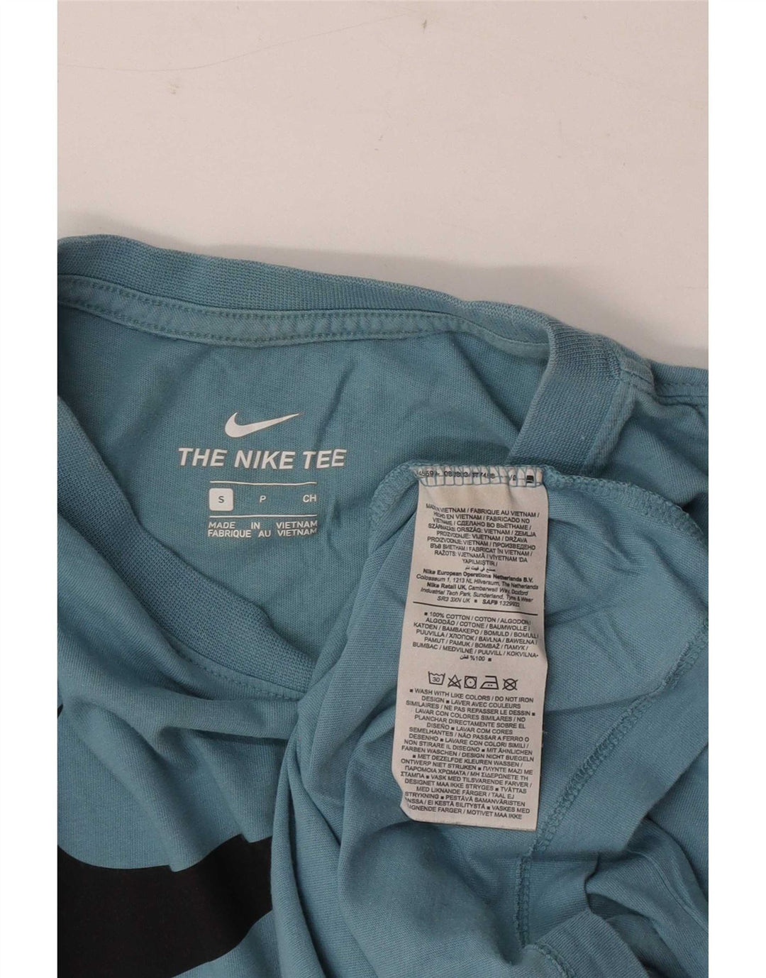 Nike Herren-T-Shirt mit Grafik, Größe S, Blau, Baumwolle