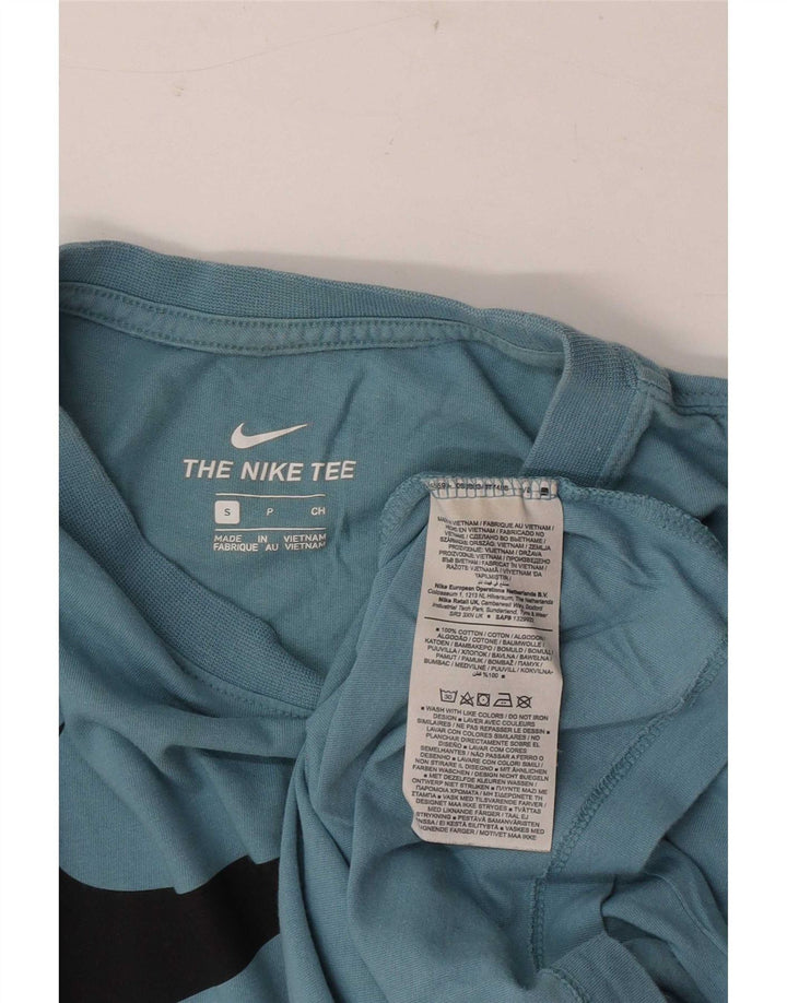 Nike Herren-T-Shirt mit Grafik, Größe S, Blau, Baumwolle