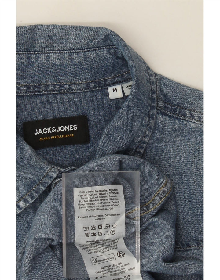 Jack & Jones Herren-Jeanshemd aus mittelblauer Baumwolle