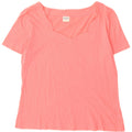 Benetton Damen T-Shirt Top UK 14 Mittelrosa Baumwolle
