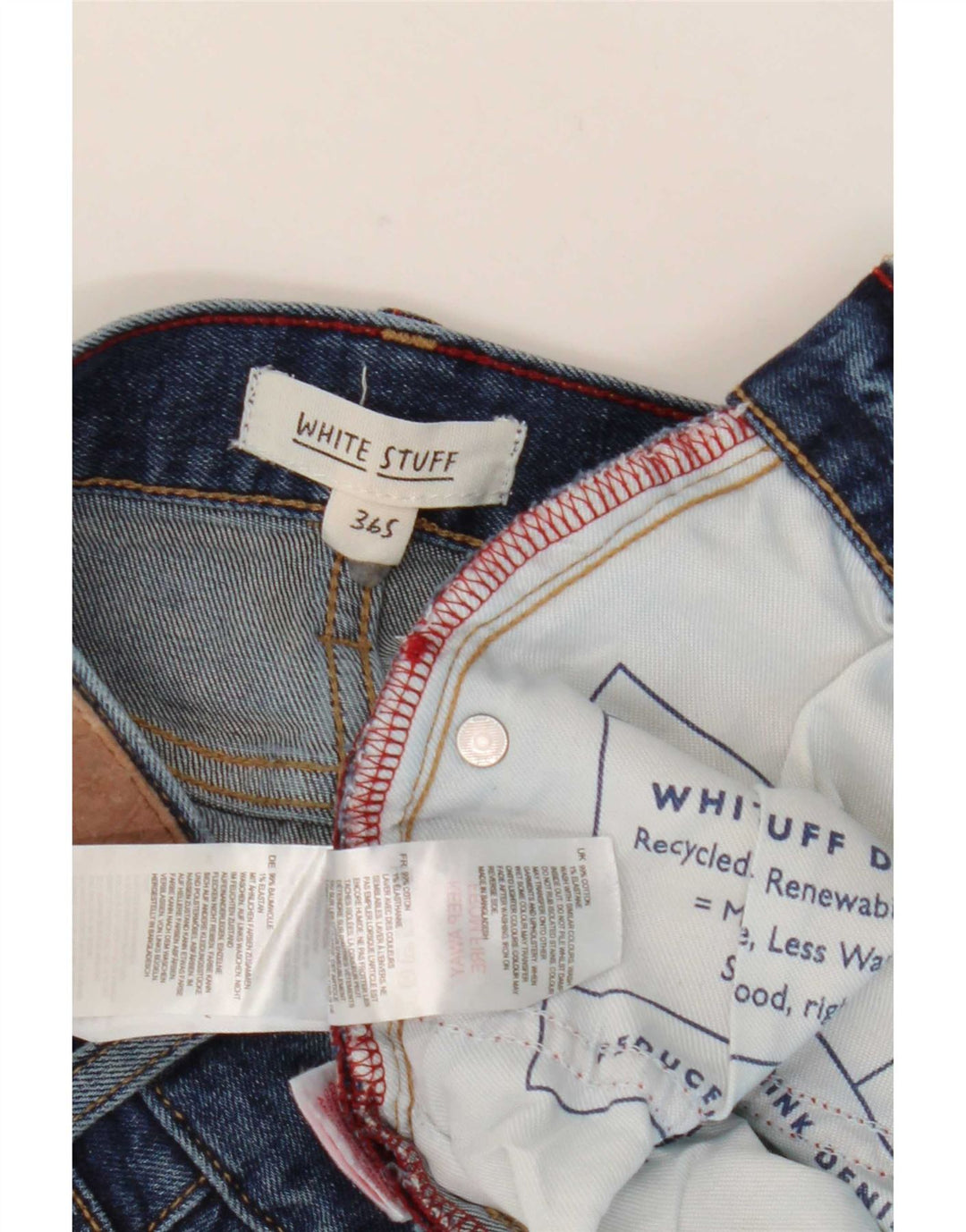 White Stuff Herren Straight Jeans W36 L28 Blaue Baumwolle