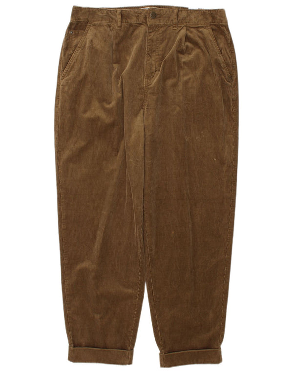 Marks & Spencer Damen Cordhose mit hoher Taille, UK 14, Größe L W32 L27 Bro