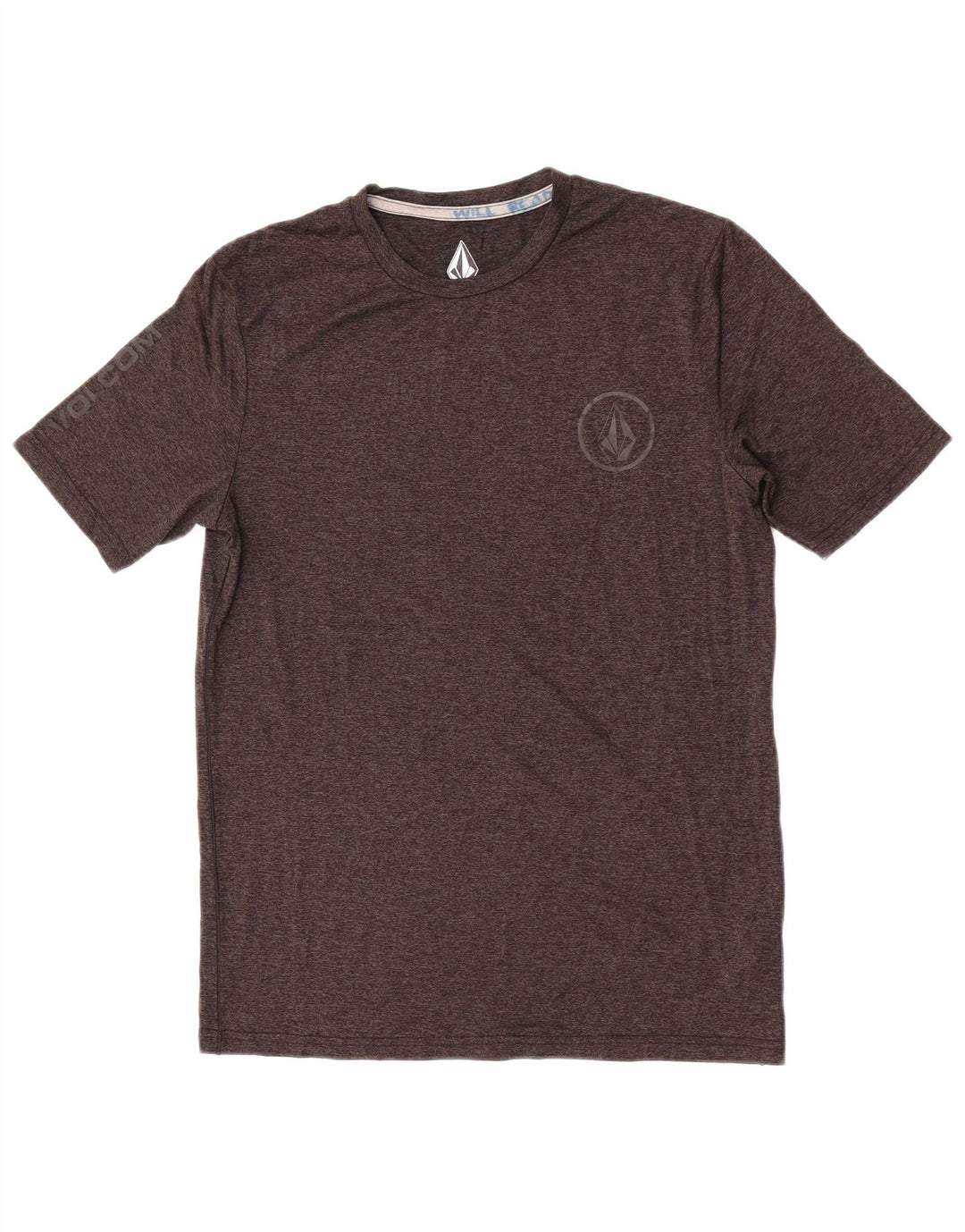 Volcom Herren T-Shirt Top Small Grau geflecktes Nylon