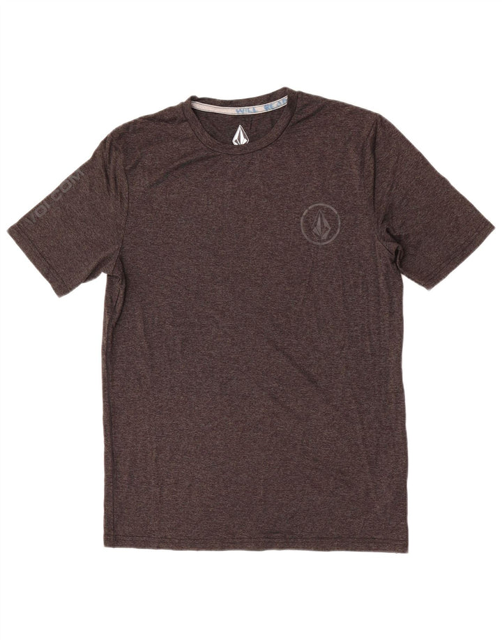 Volcom Herren T-Shirt Top Small Grau geflecktes Nylon