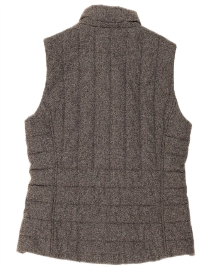 Tommy Hilfiger Damen Wattierte Weste UK 14 Mittelgraue Wolle