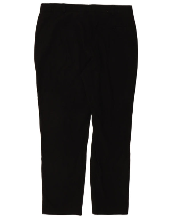 Marks & Spencer Damen Crop Suit Hose UK 12 Medium W30 L25 Schwarz