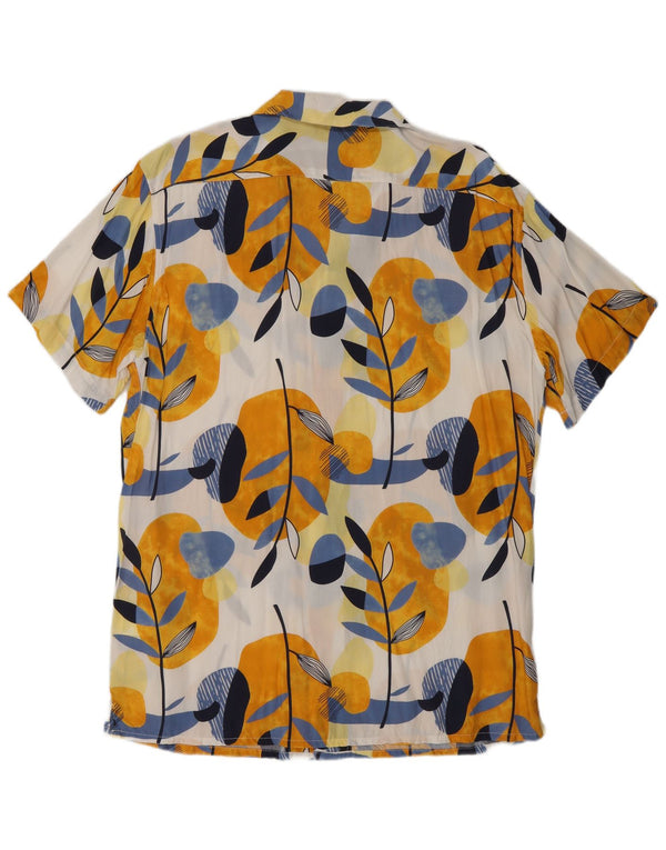 Vintage Herren Kurzarmhemd 2XL Mehrfarbig Blumen Viskose