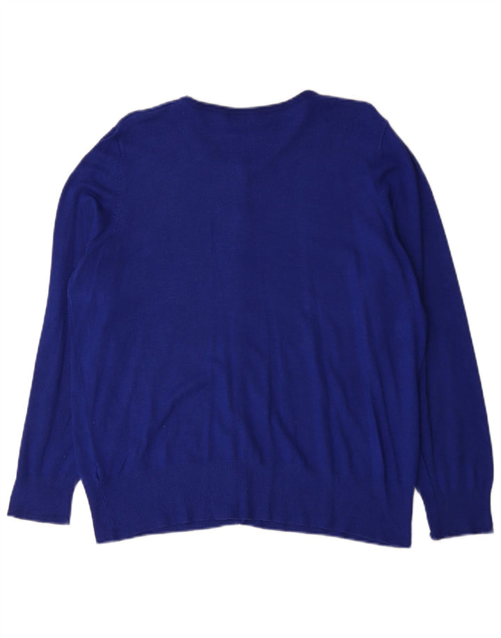 Marks & Spencer Damen-Cardigan-Pullover UK 16 Große blaue Viskose