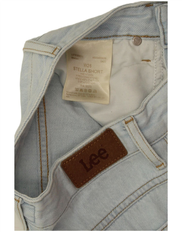 Lee Womens Stella Denim Shorts W26 Small Blaue Baumwolle