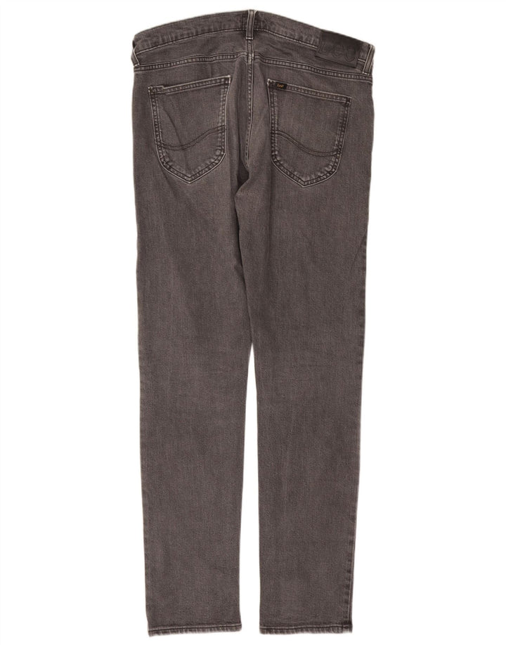 Lee Herren Luke Slim Jeans W34 L32 Graue Baumwolle