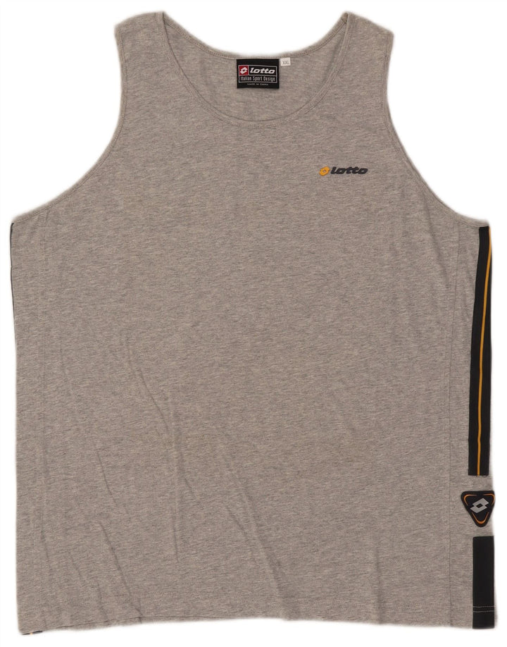 Lotto Herren-Weste, Top, 2XL, Grau, Colourblock-Baumwolle